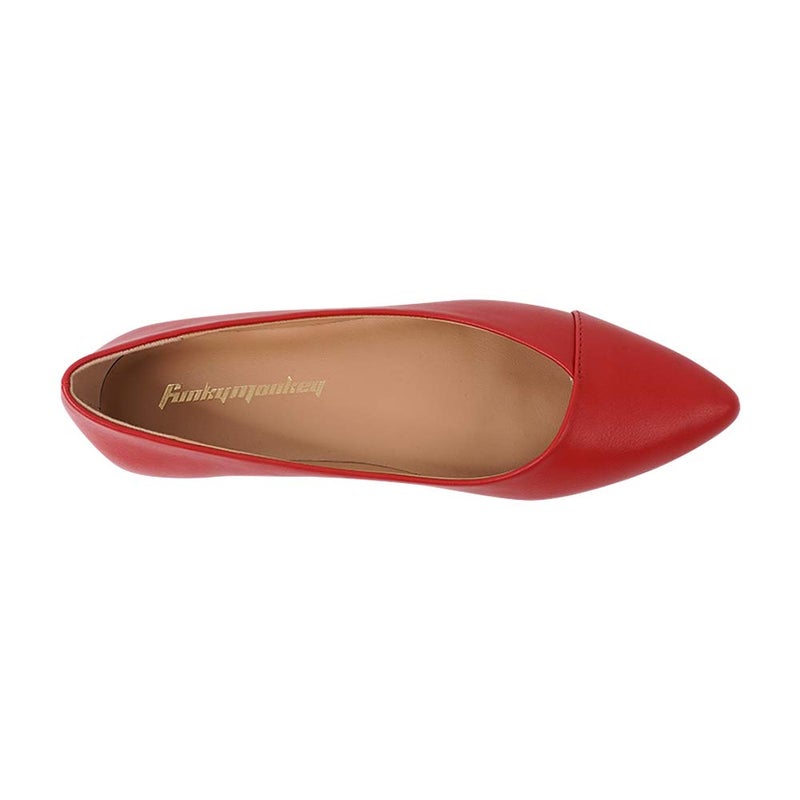 FUNKYMONKEY Women's Ballet Flats Comfort Slip On Shoes for Walking and Driving (9 M US, Red A) - Image 5